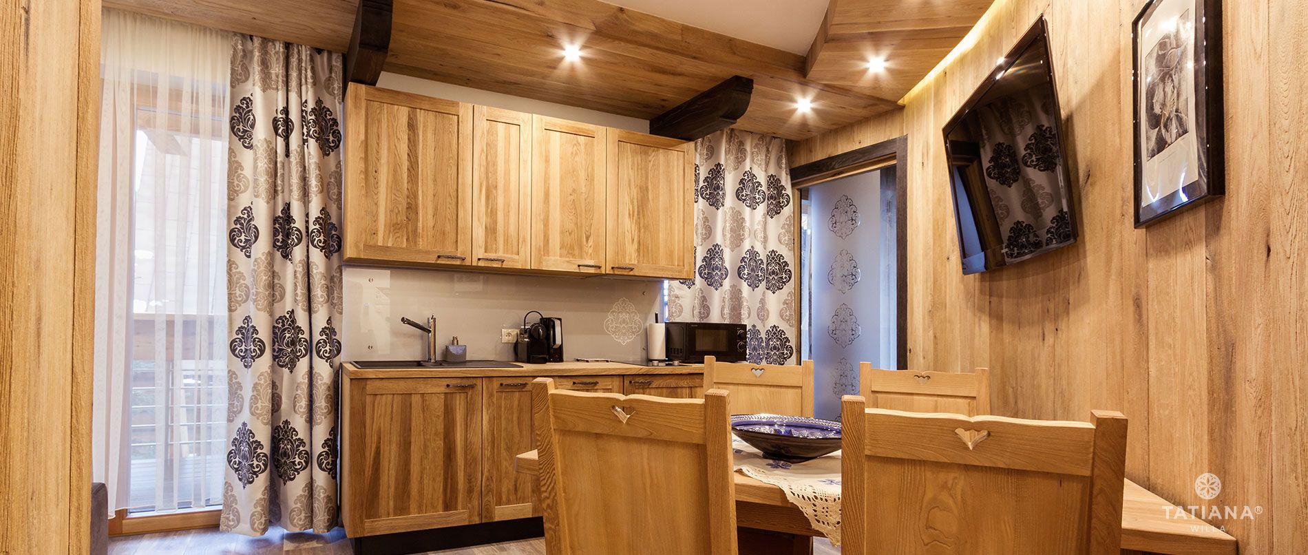 Apartament Stary Dębowy - aneks kuchenny