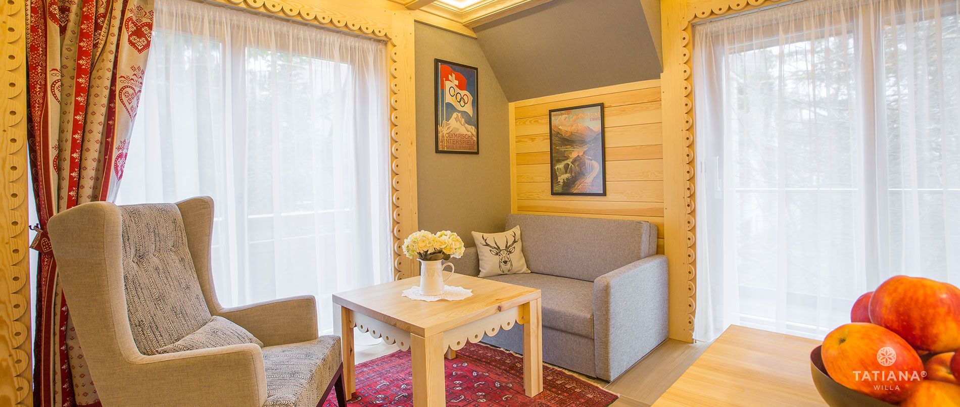 Alpine Apartment of a studio type - Living room